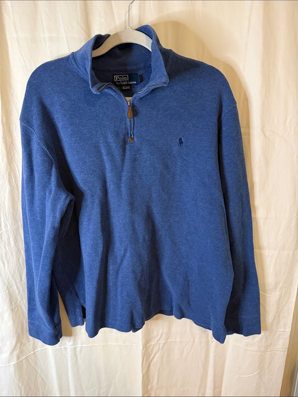 Ralph Lauren Navy Blue Zip-Neck Sweater
